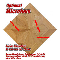 Tafelparkett Hofburg Eiche-Thermo Eiche-Esche 70 x 70cm